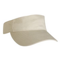 Laundered Chino Twill Visor with Hook and Loop Closure (Stone Beige)